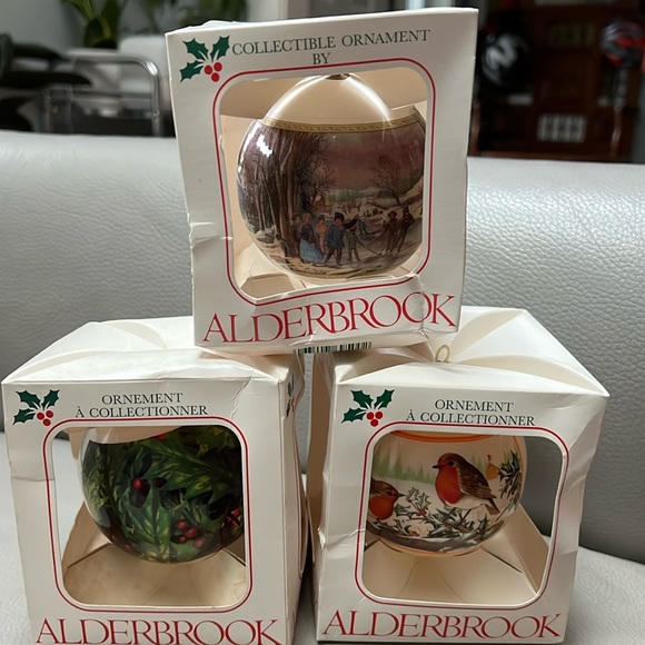 3 Vintage Alderbrook Collectible Ornament 1995, 1997 and 1999 - Picture 1 of 7